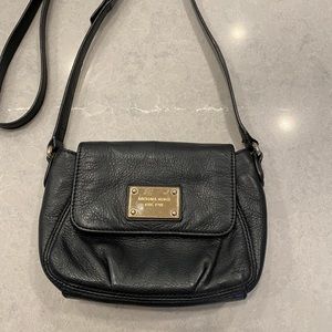 Michael Kors black leather crossbody bag